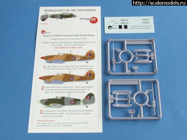 1311249631_72c003contents640x480.jpg :  3D-Kits: 1/72  Spitfire Mk II  Hurricane IID   
