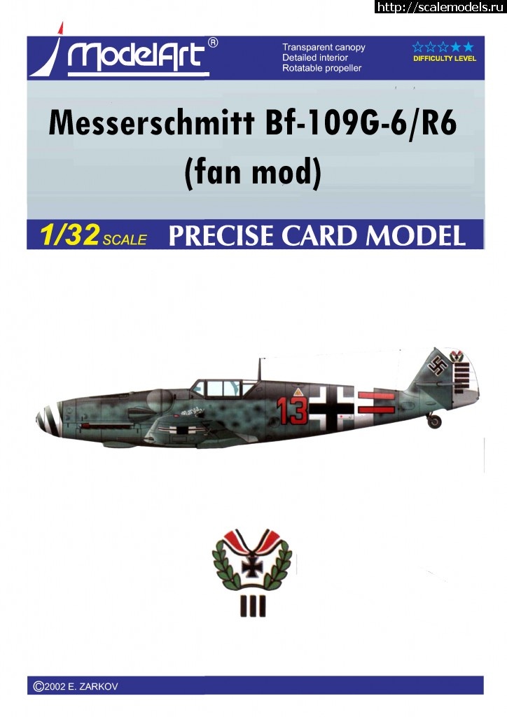 !/  esserschmitt f-109F-4  1:33 Kartonowa Kolekcja  