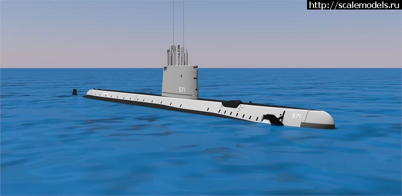 1340401141_BRM35002_2.jpg :  Blue Ridge models: 1/350 USS Nautilus SSN-571 Nuclear Submarine  