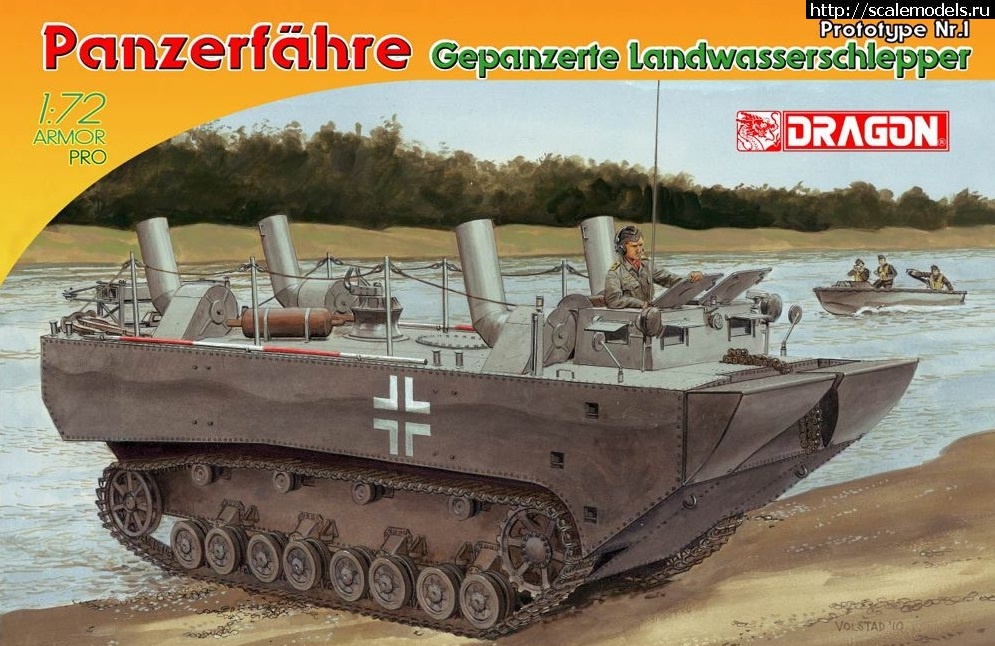 1347025635_11.jpg :  Dragon: 1/72 Panzerfahre Gepanzerte Landwasserschlepper Prototype Nr.I  