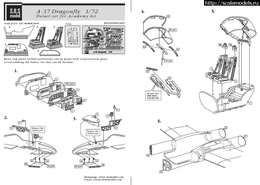 1347947673_SBSmodel-72006-manual.jpg : #744699/ A-37B Dragonfly 1/72 Academy  