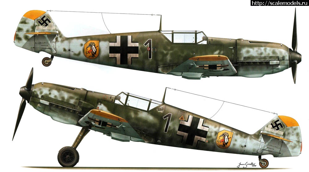 TAMIYA 1/48 Bf-109E-3 Oblt. Horst Tietzen -   