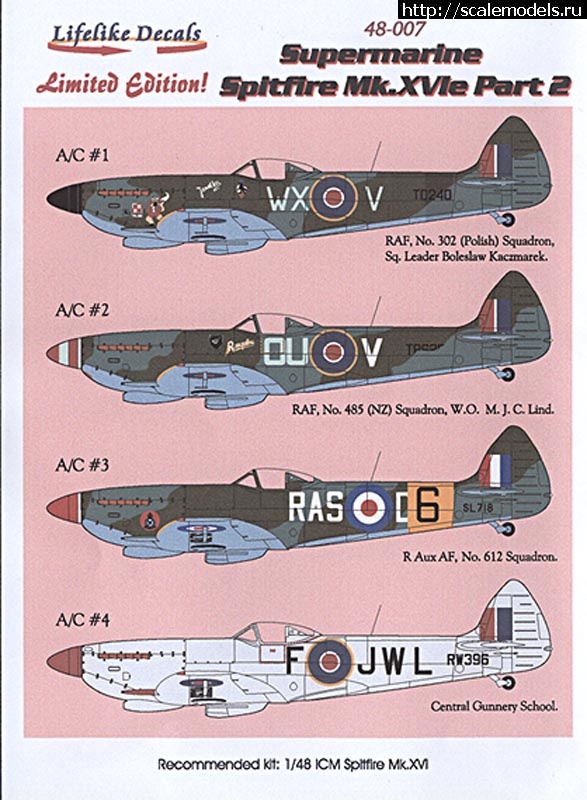 1377194161_SPIT-XVI-4.jpg : #903575/ Academy 1/48 Spitfire FR. Mk.XIVe(Aires & QB)  
